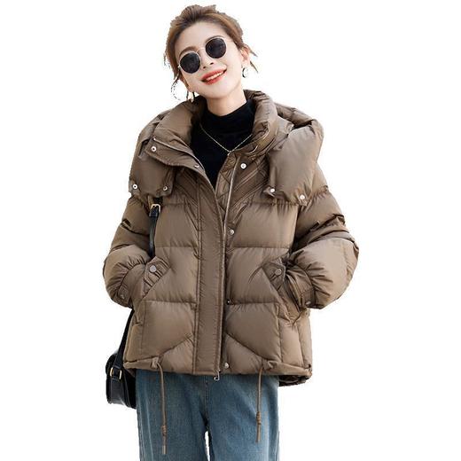 短版羽绒衣女冬季2023新款小个子气质洋派时尚设计感加厚连帽外套 商品图4