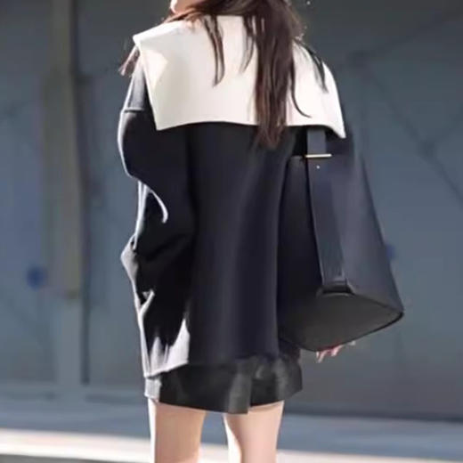 裁缝学苑AX168海军领双面羊绒大衣纸样女装新款撞色斗篷外套上衣打板 商品图2