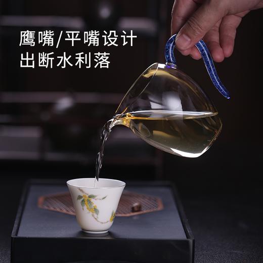 禾器 怡然公道杯 分茶器手工吹制耐热玻璃公杯彩把公杯茶海 商品图4
