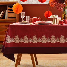 红火冰花红色新年方桌布轻奢高级感餐桌客厅氛围感桌布