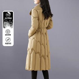羽绒服女冬季长款过膝2023新款女装洋气时尚收腰修身显瘦保暖外套
