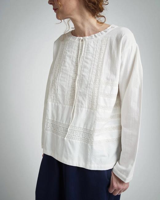 Khadi and Co白色蕾丝上衣 商品图3