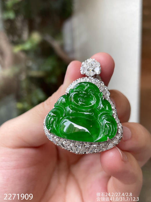 老坑艳绿佛公吊坠【2271909】具体价格微信咨询 商品图2