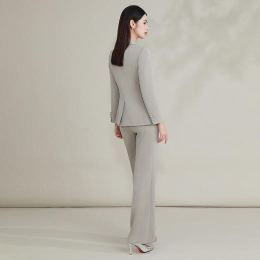 IWY/ 高级灰新中式套装盘扣中国风西装外套秋冬高端主持人正装FYC224+FYP225 商品图3