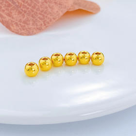 【定价黄金】足金 【无成色字印】3D硬金光珠转运珠佛珠光面转运珠手串散珠转运珠(V3DSC00304)（预售产品下单后不退款不退货不换货不补差（预售产品下单后不退款不退货不换货不补差