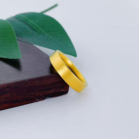 【限时克减150元】足金999.9 古法空心光圈戒指素圈戒指固口圈戒（面宽约4.7-5.2mm）光面四方戒指(AIGFJZ00005-2)（预售产品下单后不退款不退货不换货不补差价