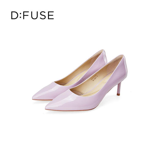 Dfuse迪芙斯2024春季新款漆皮尖头简约通勤细高跟单鞋DF41111114 商品图3