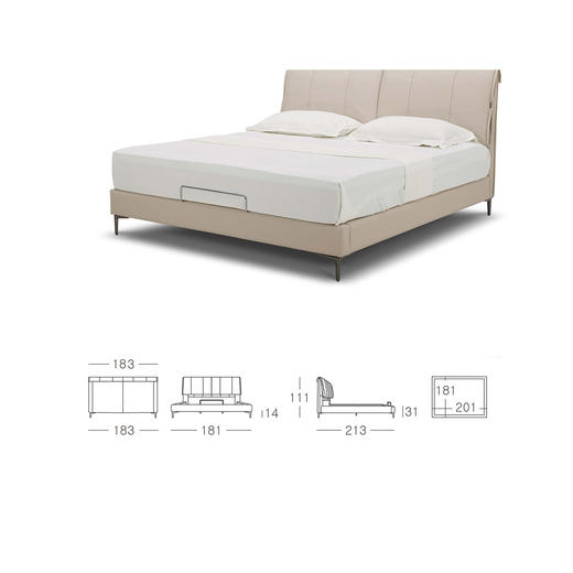 顾家家居整装 现代舒适 布艺软床 KZ.B5016(B)(C)(D) 埃菲尔 商品图10