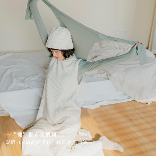 靴下物保暖内衣女羊绒蛋白舒适柔软秋衣纯色高领日常百搭基础款 商品图0