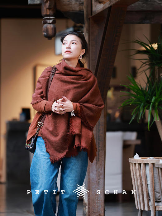 PETIT SCHAN小闪 CLO#432 dream camel bell 梦驼铃 100%骆驼绒手工染色针织系列小西装开衫外套 商品图4