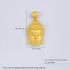 【定价黄金】足金 【精品】3D硬金空心佛头吊坠(AR3DDZ00009-3)（预售产品下单后不退款不退货不换货不补差价）（预售产品下单后不退款不退货不换货不补差价） 商品缩略图4