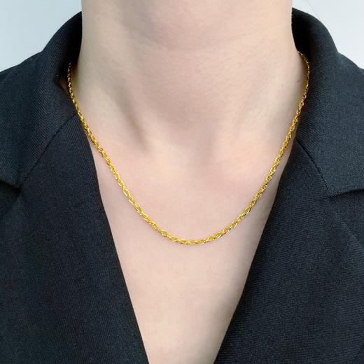 【限时克减150元】足金999.9 绞丝项链(XL00010-06)补差价）补差价）预售产品下单后不退款不退货不换货不补差价 商品图3