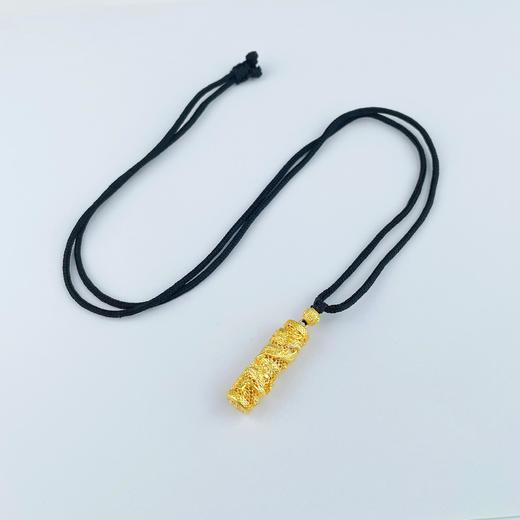 【限时克减150元】足金999 古法镂空盘龙柱挂绳吊坠（含珠子）(YGFDZ00271)（预售产品下单后不退款不退货不换货不补差价）（预售产品下单后不退款不退货不换货不补差价） 商品图2