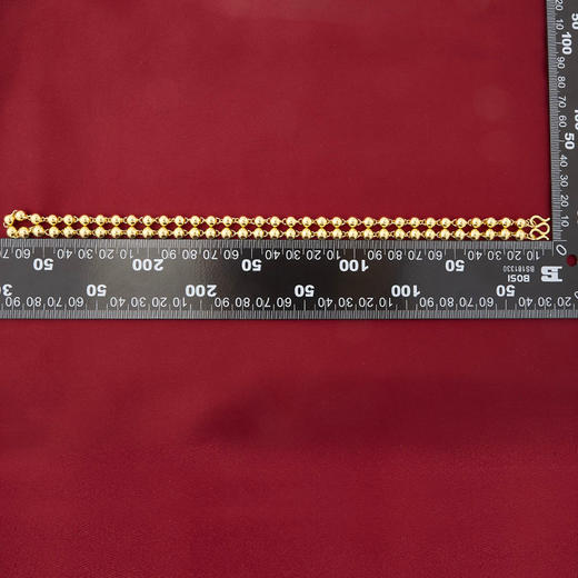 【限时克减150元】足金999.9 光珠链纯光珠(约6.1-6.5mm)纯圆珠项链佛珠项链(XL00003-17)补差价）预售产品下单后不退款不退货不换货不补差价 商品图3
