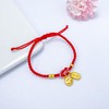 【限时7.5折】【定价黄金】足金 3D硬金平安喜乐笑脸吊饰红绳调节成品手串(AA3DSC00293)（预售产品下单后不退款不退货不换货不补差（预售产品下单后不退款不退货不换货不补差 商品缩略图2
