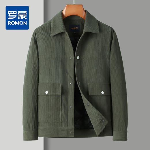 【90绒】罗蒙秋冬男士经典灯芯绒羽绒服男工装夹克男羽绒服外套男羽绒服 商品图2