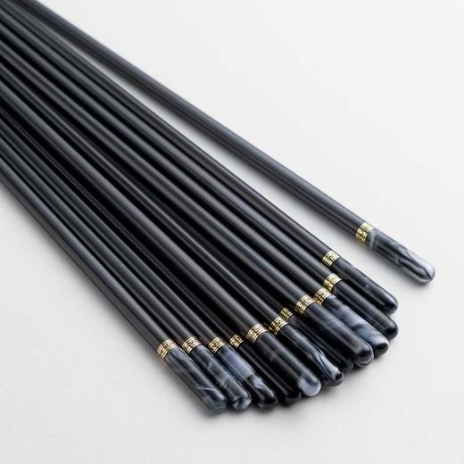 LT10-YK89064J客满多金富玉黑曜石合金筷10双装【不支持补差，非质量问题不退不换】S 商品图6