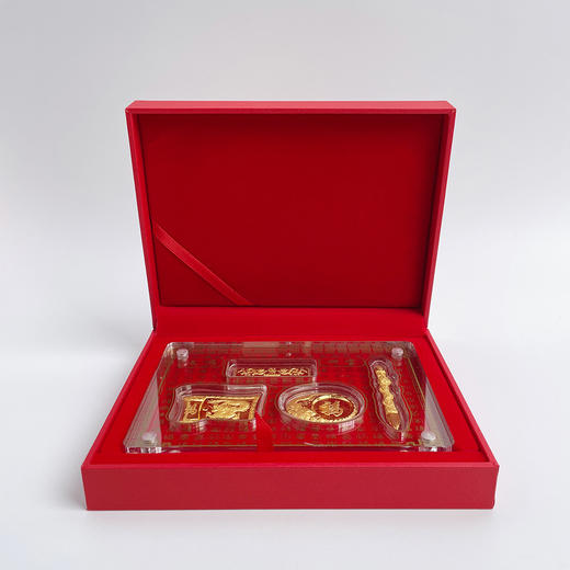 【限时克减150元】足金999 文房四宝四件套摆件礼盒（配精美包装、NGTC国检证书）(ATBJ00014)（预售产品下单后不退款不退货不换货不补差价） 商品图1