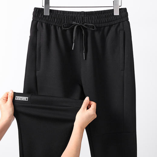 【新款DK】大依优型大码束脚直筒休闲裤松紧腰加肥加大宽松舒适运动裤男装裤子卫裤长裤 商品图1