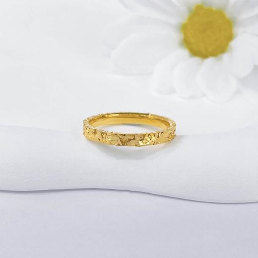 【限时克减150元】足金999.9 #碎碎冰 #小红书 【精品】固口实心碎碎冰戒指圈戒(AIJZ00076)（预售产品下单后不退款不退货不换货不补差价 商品图1