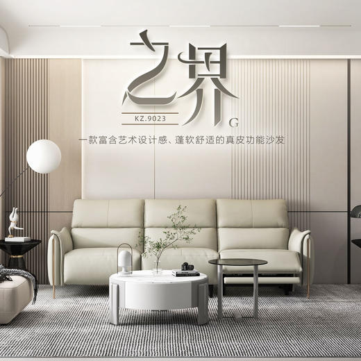 顾家家居整装 现代舒适 皮艺功能沙发 KZ.9023 之界G 商品图0