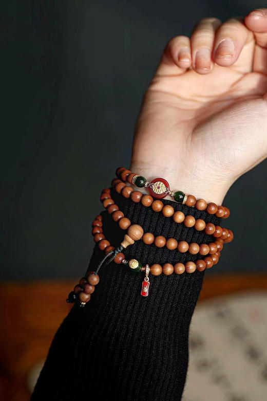 0.6老山檀香福牌手串 商品图0