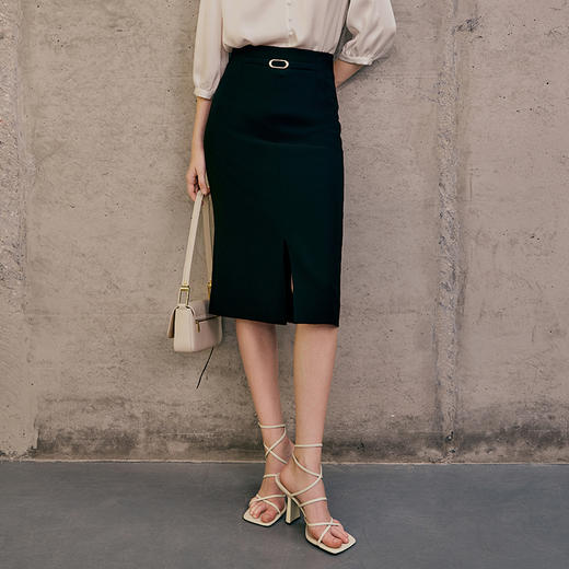 EITIE半裙春季新款开叉半身裙7306012 商品图3