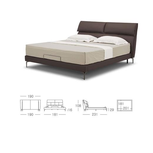 顾家家居整装 现代舒适 皮艺软床 KZ.B1038 梦歌 商品图3