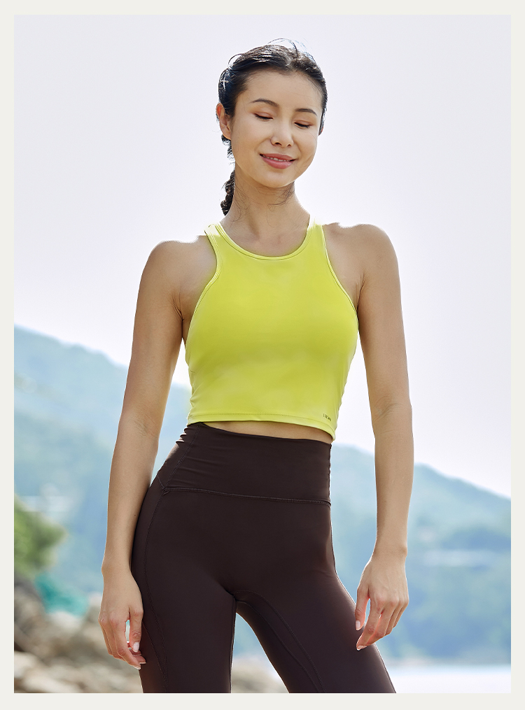 【裸感】带胸垫工字背心 练肩练背 直角肩亲妈款 后背弓箭式美背显腰窝背心上衣