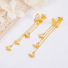 【限时克减150元】足金999 #九紫离火 【原创设计师款】5G黄金蝴蝶翩飞流苏耳钉耳吊(AG5GES00046)（预售产品下单后不退款不退货不换货不补差价） 商品缩略图1