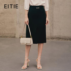 EITIE半裙春季新款开叉半身裙7306012