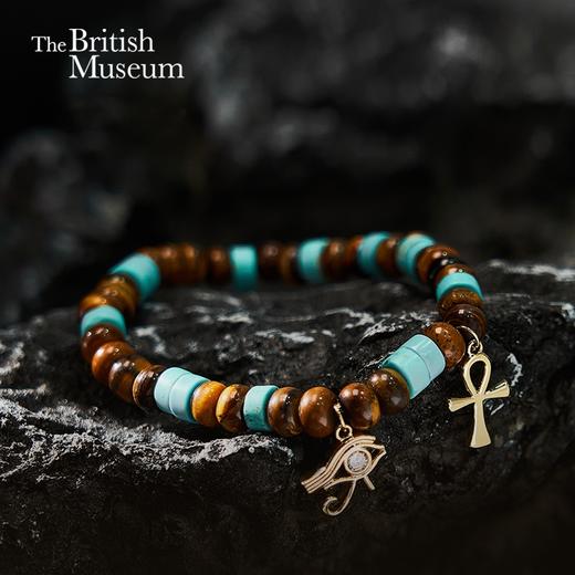 大英博物馆埃及系列 男女通用绿松石虎睛石 荷鲁斯之眼 安卡 手链首饰礼盒 商品图0