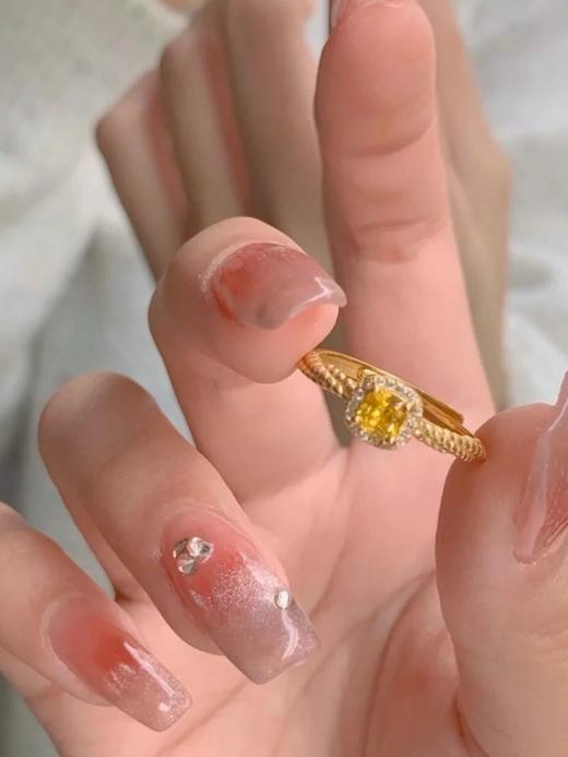 特！绝美招财金色小方糖戒指开口可调节 商品图3