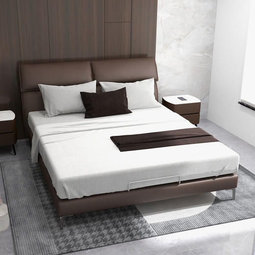 顾家家居整装 现代舒适 皮艺软床 KZ.B1038 梦歌 商品图2