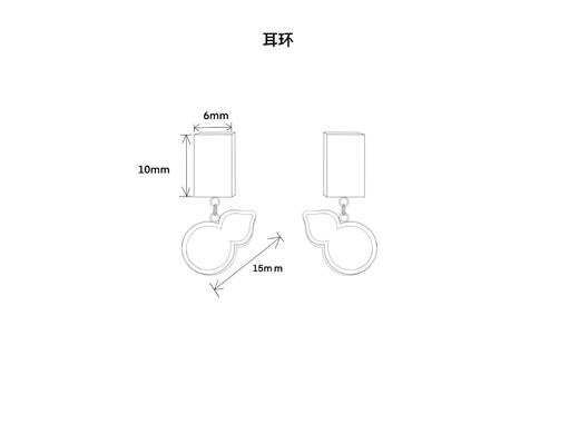 月出·红运金玛瑙·葫芦耳钉bjc 商品图10