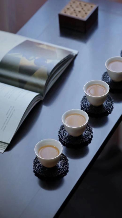 锦绣繁花°缠枝莲纹紫光檀杯垫杯托  6个/套 商品图7