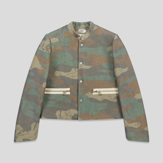 GOODBAI 916 圆领撞色迷彩短款纽扣外套 商品图1