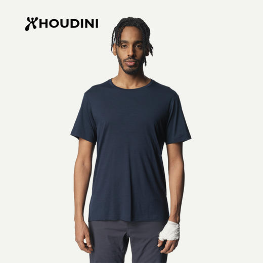 HOUDINI胡丁尼 Desoli Tee迪索丽 男款户外美利奴短袖T恤251004 商品图0