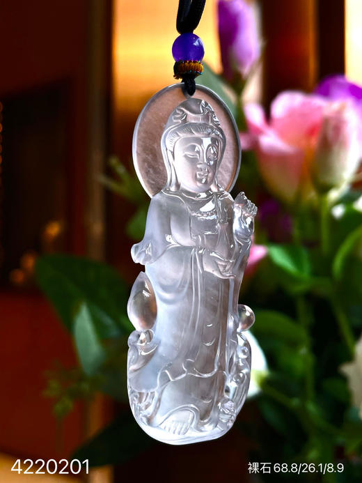 玻璃种观音挂坠【4220201】具体价格微信咨询 商品图5
