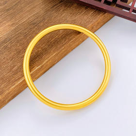 【限时克减150元】足金999.9 【油亮半空心】古法传承(面宽约4.9-5.1mm)古法光圈古法素圈固口古法手镯(GFSZW00022-03)（预售产品下单后不退款不退货不换货不补差价）