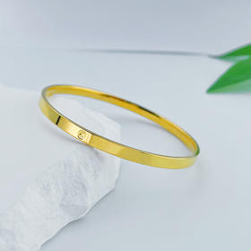 【限时克减150元】足金999.9 【精品】实心(面宽约3.6-4mm)车花螺丝纹固口镜面金手镯(AISZ00103-2)（预售产品下单后不退款不退货不换货不补差价）