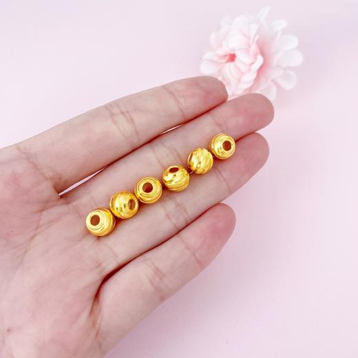 【限时克减150元】足金 【无成色字印】3D硬金散珠转运珠猫眼珠转运珠手串(V3DSC00275)(共计6颗）（预售产品下单后不退款不退货不换货不补差价） 商品图2