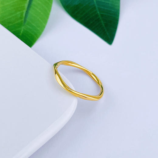 【限时克减150元】足金999.9 #莫比乌斯 #小红书 【精品】实心固口镜面金戒指莫比乌斯环女戒圈戒(AEWZJZ00033)（预售产品下单后不退款不退货不换货不补差价 商品图1