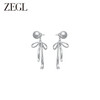 ZEGL蝴蝶结人造珍珠耳环女2024新款众独特高级感耳钉925银针耳饰 商品缩略图0