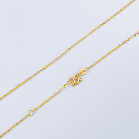 【限时克减150元】足金999 (足金999字印)5G黄金调节O字链项链(5GXL00040-02)（预售产品下单后不退款不退货不换货不补差价）