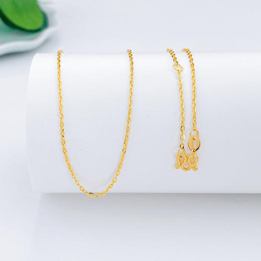 【限时克减150元】足金999 (足金999字印)5G黄金调节O字链项链(5GXL00040-02)（预售产品下单后不退款不退货不换货不补差价） 商品图1