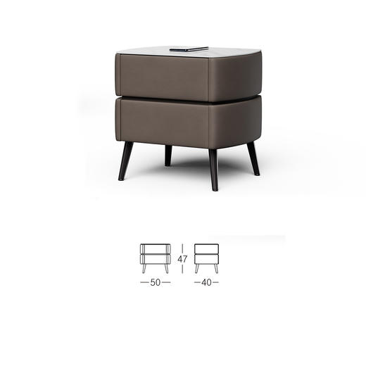 顾家家居整装 现代轻奢 茶几角几餐桌餐椅床头柜 PT2103 商品图3