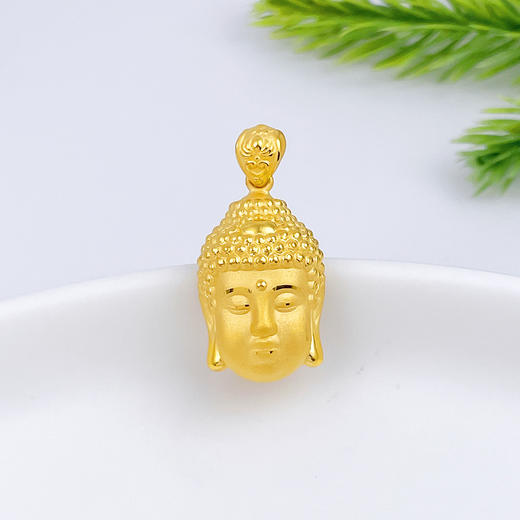 【限时克减150元】足金 【精品】3D硬金空心佛头吊坠（厚约8.7mm）(AR3DDZ00009-2)（特殊产品下单后不退款不退货不换货不补差价） 商品图0