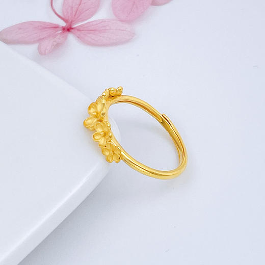 【限时克减150元】足金999 #清新 5G黄金活口小清新桂花女戒(AG5GJZ00180)（预售产品下单后不退款不退货不换货不补差（预售产品下单后不退款不退货不换货不补差 商品图1