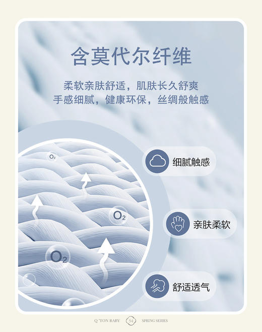 棉果果专柜同款春季新品内衣家居男宝5A抗菌莫代尔对开连体衣M111722424712 商品图8